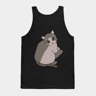 Chonky cat looking up Tank Top